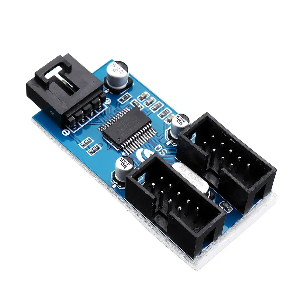LEORY 9Pin заголовок USB Мужской от 1 до 2 Женский удлинитель сплиттер кабель 9 порт плата мультипликатора