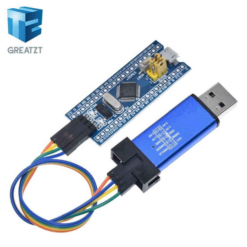 STM32F103C8T6 ARM STM32 минимальная системная макетная плата модуль для Arduino DIY Kit+ ST-Link V2 Mini STM8 симулятор загрузки - Цвет: 1 Set