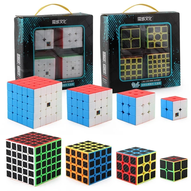 MoYu Cube Gift Box 2x2 3x3 4x4 5x5 Magic Cube SQ-1 Speed Cube Puzzle Game Cube Carbon Fiber Sticker Cubo Present Gift For Kids 3