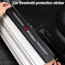 

car door sill pedal carbon fiber rear bumper trunk board sticker for Mitsubishi Pajero Sport Outlander ASX Lancer Eclipse Cross