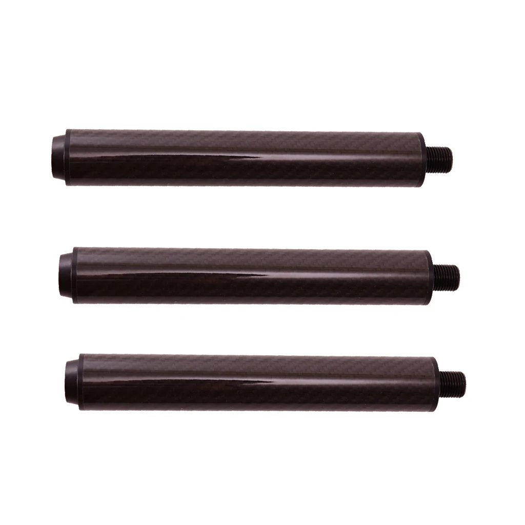 3xCarbon Fiber Cue Extension Pool Cue Extender for Predator Billiards Cues