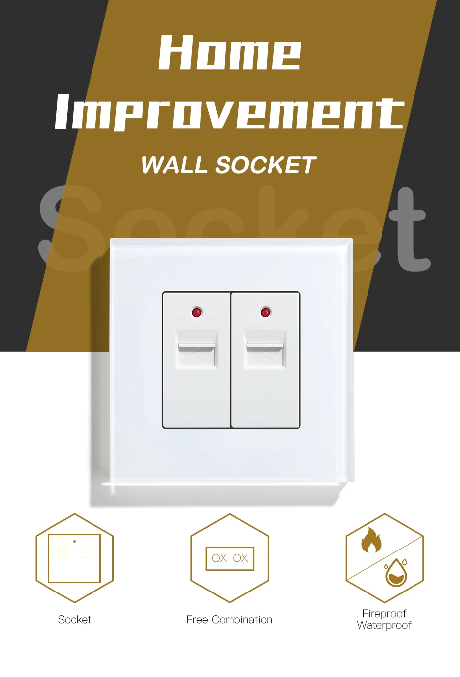 tomada de parede usb tomadas de carga de energia dupla