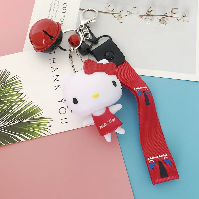 Милый мультяшный брелок hello kitty, брелок для девочек, милый брелок для девушек, подвесные аксессуары для сумок, подвеска для автомобиля, брелок для ключей