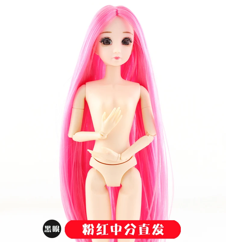 12 дюймов куклы подвижные 20 суставов обнаженное тело 1/6 bjd кукла подарок для девочек игрушки Длинные прямые кудрявые красивые волосы - Цвет: Style 5