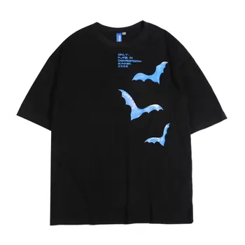 

Women Mens Abstract Bat Shadow T Shirts Men Women Hip Hop Casual Printed Short Sleeve Tshirts 2020 Fashion Male Streetwear