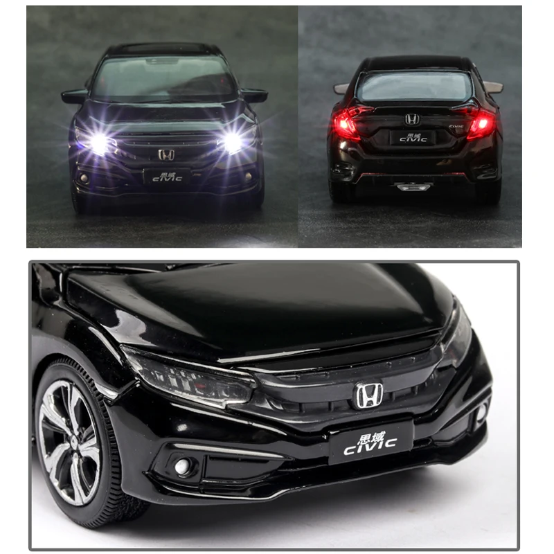 Hommate 1:32 Масштаб Honda Civic моделирование модель автомобиля игрушка металлический сплав литая модель игрушечного автомобиля Автомобильный Свет Звук дети маленькие автомобили