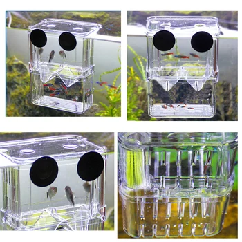 

Fish Tank Double-Deck Clear Fish Breeding Isolation Box Aquarium Breeder Fish Tank Hatching Incubator Fish House Home fish tank