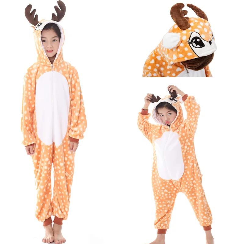 Boys Girls Baby Kids Children One Piece Hooded Jumpsuits Dinosaur Kigurumi Unicorn Pajama Adult Panda Kigurumi Pijamas
