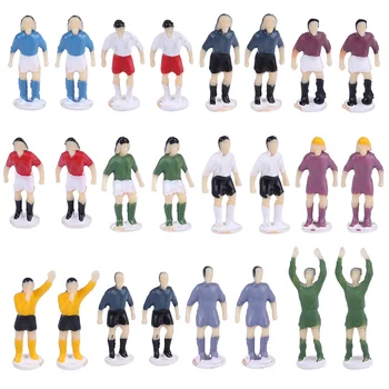 

24Pcs 1:87 Mini Football Figures Sport Soccer Figures Sand Table Layout Model - Types and Colors are Random