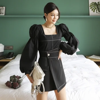 

The new two-piece autumn fashion into han edition cultivate one's morality lantern sleeve jacket waist they suit