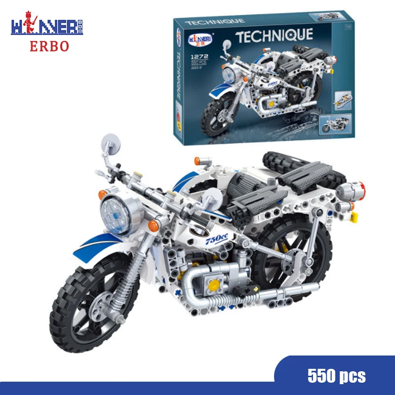 ERBO 1:8Technic/электронные блоки наборы для гонок с тремя колесами строительные модели