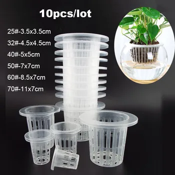 

10pcs Hydroponic colonization Mesh Pot Net Cup Basket Hydroponic Aeroponic Planting Grow Clone Nursery Plant Soilless