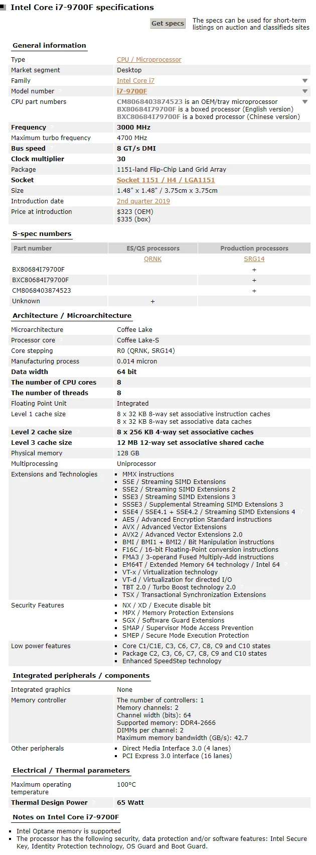 Intel Core I7 9700f I7 9700f 3 0 Ghz Eight Core Eight Thread Cpu Processor 12m 65w Pc Desktop Lga 1151 Cpus Aliexpress Intel Core I7 9700f I7 9700f 3 0 Ghz Eight Core Eight Thread Cpu Processor 12m 65w Pc Desktop Lga 1151 Cpus Aliexpress