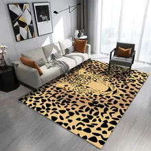 Прямоугольный ковер в скандинавском стиле с изображением листьев животных для спальни, гостиной, дивана, нескользящий коврик