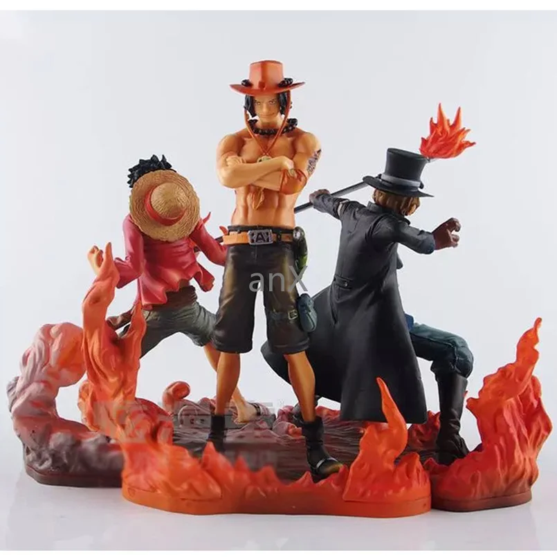 

3 PCS Anime One Piece DXF Brotherhood II Monkey D Luffy Figures Portgas D Ace Sabo PVC Action Figures Collectible Model Toys