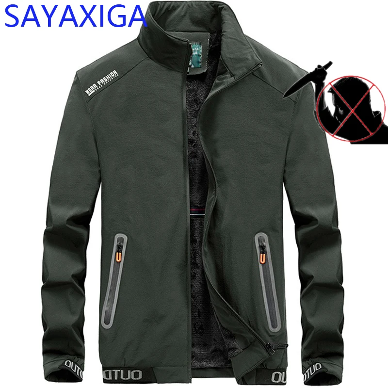 

Self Defense Anti Cut Clothing Stealth stab Knife cut Resistant concealed men's jacket Security Police cut proof denim jacket
