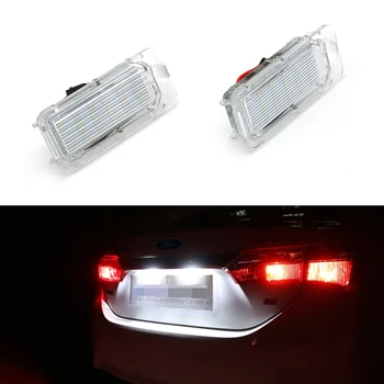 

2 Pcs For Ford Focus 5D Fiesta Mondeo MK4 C-Max MK2 S-Max Kuga Galaxy Car LED Number License Plate Light 18SMD 6000K Lighting