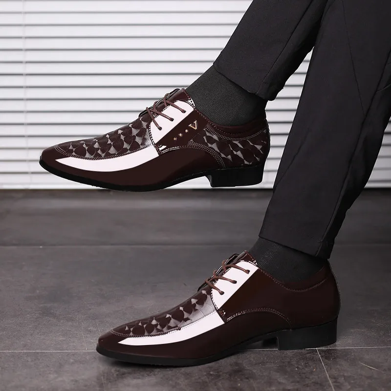Итальянская черная танцевальная обувь мужские лоферы Свадебные модельные туфли мужские из лакированной кожи оксфорды для мужчин Chaussures Hommes кожаный