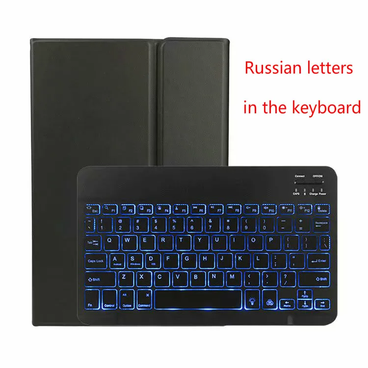 Russian keyboard 7 видов цветов клавиатура с подсветкой Магнитный чехол для Samsung Galaxy Tab S6 10,5 SM-T860 SM-T865 T860 чехол из искусственной кожи Подставка Funda - Цвет: Russian keyboard