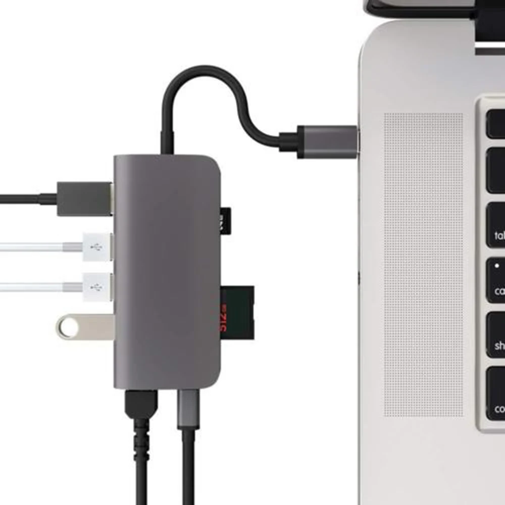 

USB C Laptop Docking Station USB C to HDMI 4K Ethernet 1000M USB 3.0 SD TF Card Reader Adapter With PD Charging For Macbook Pro