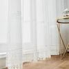 Белые кружевные тюлевые занавески для спальни, гостиной, современные прозрачные Занавески с вышивкой для кухни, оформление окон, украшение ... ► Фото 2/6