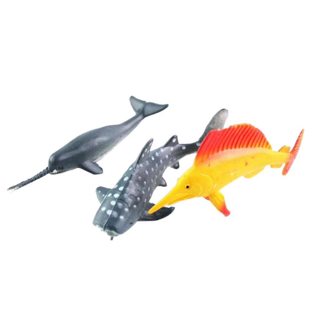 24 Pcs PVC Ocean Animals Figure Sea Creatures Model Toys Dolphin Turtle