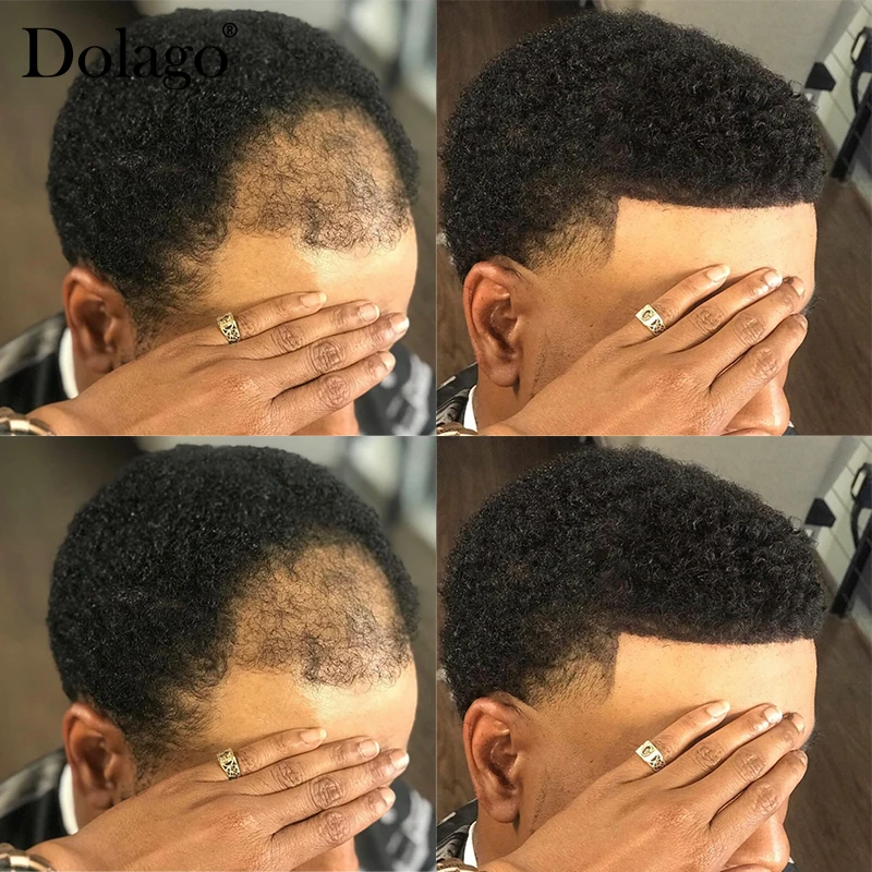 Парик для мужчин 8X1" французское кружево с тонкой кожей поли назад волосы заменить мужчин t система Dolago Продукты для волос