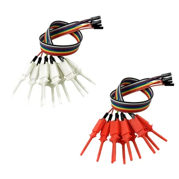 

20pcs Mini Test Hook Clip Jumper Logic Analyser Testing Grabber Red+White