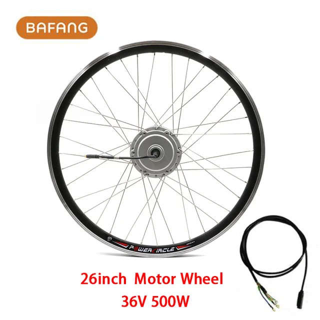 Электрический велосипед BAFANG переднее колесо мотоцикла 2" 700c 250-500 Вт 8FUN бесщеточный Планетарная втулка передний задний электродвигатель - Цвет: 26inch 36V 500W