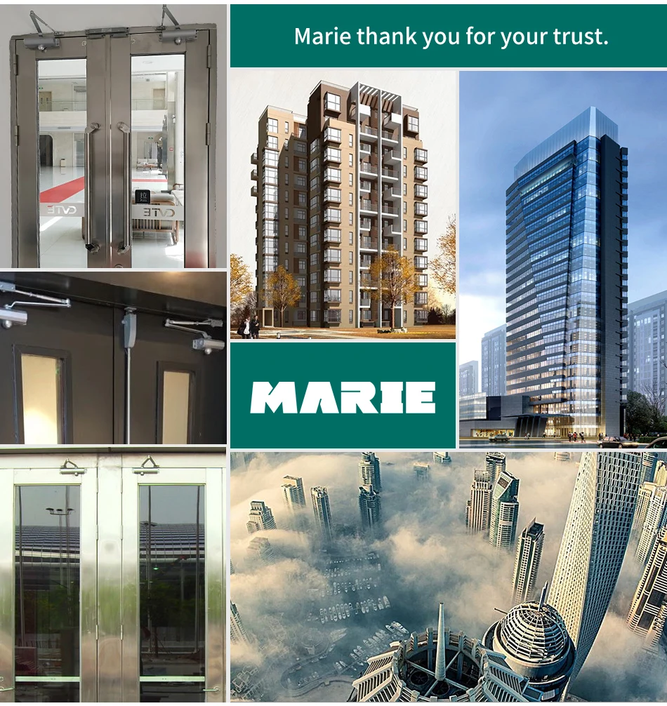 Marie 1102 silver automatic speed adjustable hydraulic buffer simple installation door closer for 25-45kg commercial residential_23