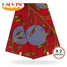 Африканская восковая ткань с принтом Анкара для шитья Анкара африканская ткань 12 ярдов нигерийская хлопковая ткань Гана для платья 81006