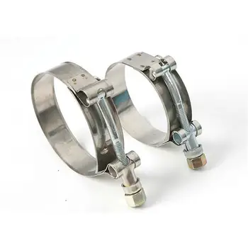 

2pcs T Bolt Clamp T Hose Pipe Clamp Stainless Steel Strengthen Turbo Silcone Hose Clamp Fuel Water Hose Pipe Clamps Tube Clips