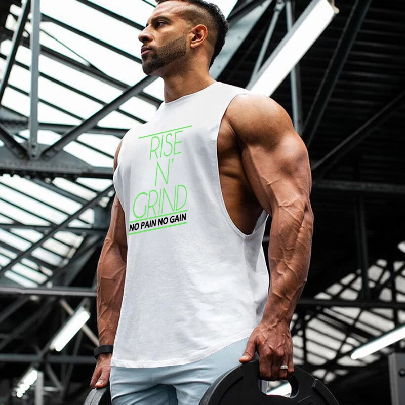 Muscleguys бренд Для мужчин, майка для фитнеса одежда для бодибилдинга с низким вырезом сбоку отверстия руки хлопковая Спортивная одежда для детей летняя спортивная майка