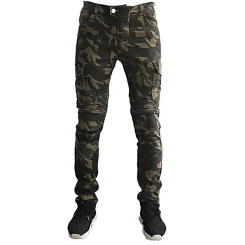 

Motorcycle Pants Men Motorcross Breeches Denim Jeans with Upgrade Protect Pads Equipment Racing Knight Pants Camouflage Jeans 32