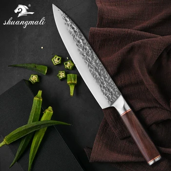 

8'' Kitchen Cooking Chef Knife 4Cr13 Stainless Steel Forged Utility Chef Knives Sharp Slicing Kitchen Knife With Wood Handle