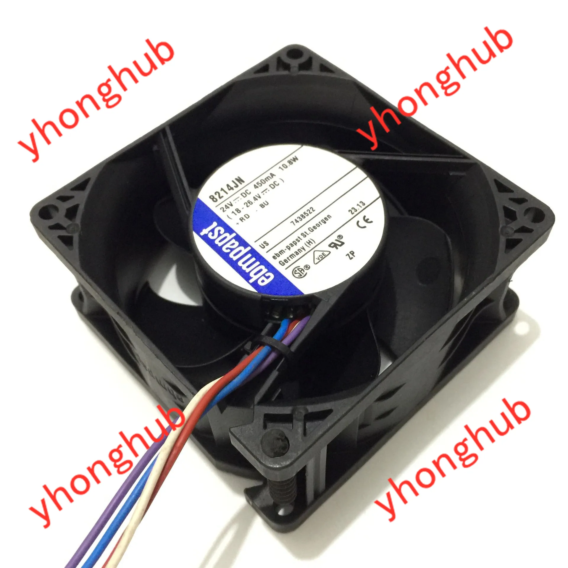 Ebmpapst 8214JN Сервер охлаждающий вентилятор DC 24V 10,8 W 80x80x38 мм 4-провод