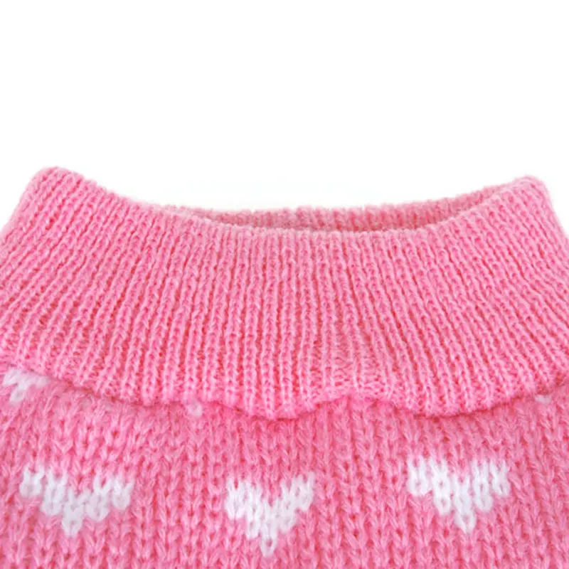 Свитер для собак бледно-персиковые сердечки XS-XXL пальто Одежда для щенков куртка, джемпер товары для домашних животных