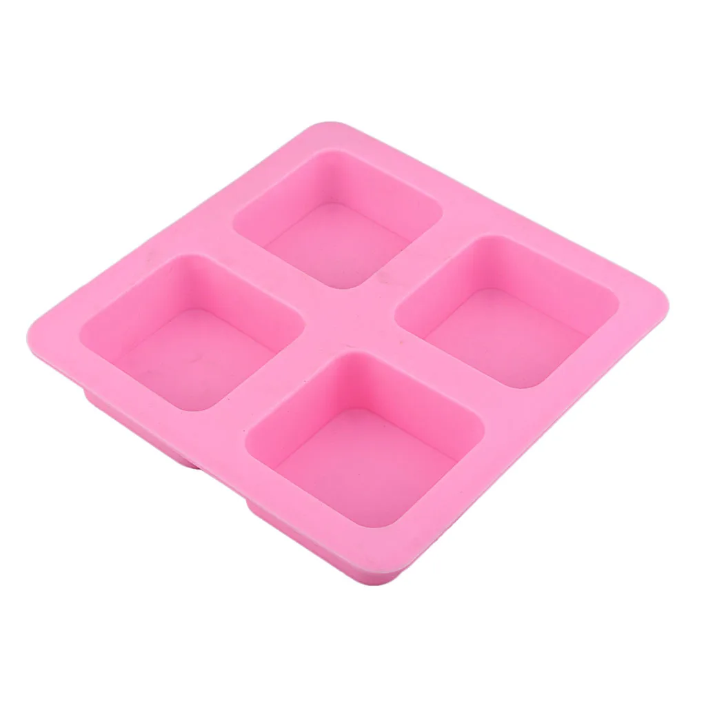4 grids Silicone Soap Making Moulds DIY Chocolates Clay Resin Mould For Epoxy Resin Casting Candle Soap Art Crafts Making Tools