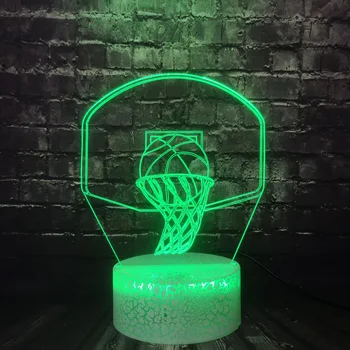 

LED Night Light Basketball Sport Dunk shoot a Basket 3D Optical Lamp Mulitcolor Christmas Decor luminaria Children Boy Kid Gift