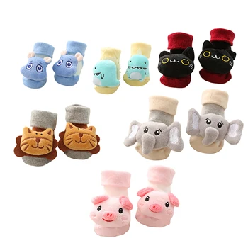 

Baby Socks Floor Non-slip Cotton Cartoon Doll socks with bells Baby Newborn Infant Toddler Girls Boys Soft Cute Boots 0-12M