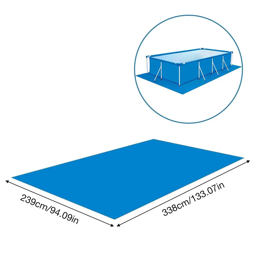 Large Swimming Pool Mat Rectangular Foldable Polyester Floor Cloth Carpet Dustproof Mat Cover For Outdoor Villa Garden Pool