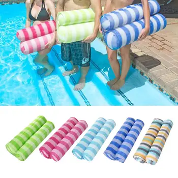 

Multicolor Stripe Floating Sleeping Bed Water Pool Float Sun Lounger Chair Float Air Inflatable Mattress Folding Floating Pad