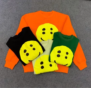 

2019 CPFM W.W.C.D. Smile Face Printed Women Men Sweatshirts Hoodie Hiphop Streetwear Men Cotton Sweatshirts Pullover