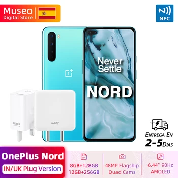 

IN/UK Version OnePlus Nord 5G Smartphone Snapdragon 765G 8GB 128GB 6.44'' 90Hz AMOLED Screen 48MP Quad Rear Cams 30W NFC