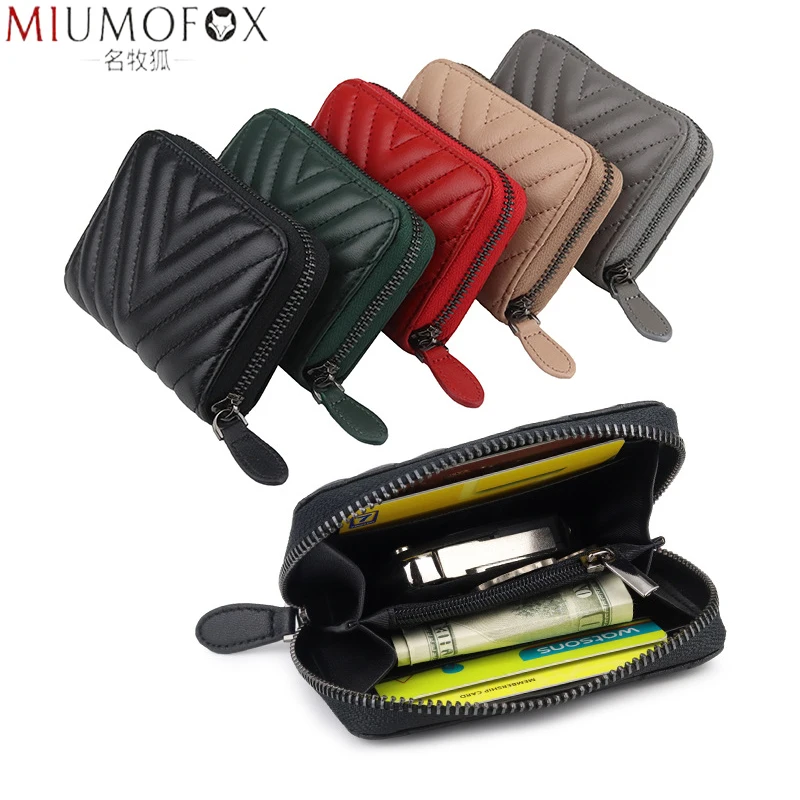 Famous Designer Purse Supple Sheepskin Leather Women Mini Wallets Fashion Cards Holders Lipstick Coin Pocket Short Change | Багаж и сумки