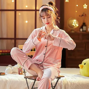 

Women 3XL-5XL Nightwear Women Velvet Sleep Set Pajamas Suit Autumn New Sleepwear Casual Velour Top&Shorts Warm Home Wear