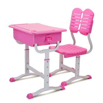 

High School Students Study Writing Desk Thickening Training Class, School Desks and Chairs Combination