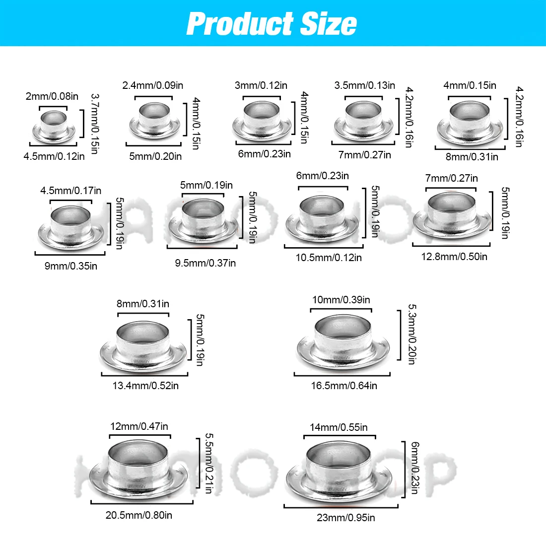 Hole Metal Eyelets Grommets Silver Color Washer Diy Leathercraft Accessories Shoes Belt Cap Bag Tags Clothes 100Pcs eyelet grommet ring kit eyelet grommet ring grommet eyelet kit screw back eyelets