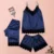 Новые Женские Женские Атласные Кружевные Сетки Пижамы Babydoll Белье Пижамы Шорты Pjs Пижамы Наборы