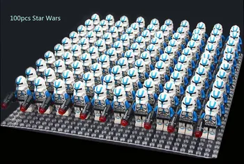 

100PCS/set lepins Many Star Wars The Mandalorian compatible yoda building empires white soldiers Building Blocks Model Toys